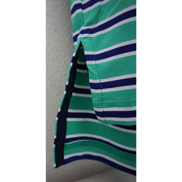 RLX Ralph Lauren Men's Sz L Green Multi Striped Golf Performance Polo Shirt - Picture 7 of 11
